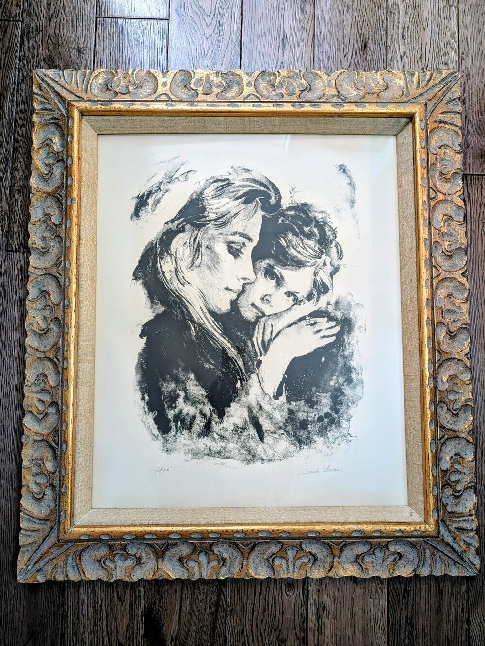 Sandu Liberman "Mother & Child" Original Lithograph Signed and Numbered